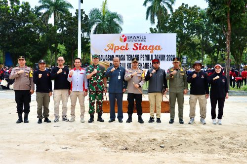 Foto Polresta Pekanbaru Siaga Penuh Jaga Keamanan Masa Tenang Pemilu 2024