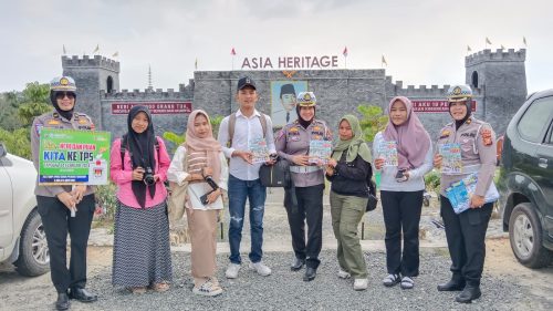 Foto Ditlantas Polda Riau Gelar Cooling System di Asia Heritage untuk Sosialisasikan Pemilu Damai