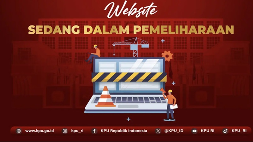 Foto Website KPU Tak Bisa Diakses Hingga Sore Ini
