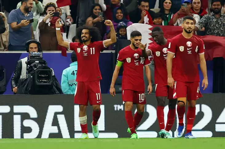 Foto Qatar Juara Piala Asia 2023: Akram Afif Kawinkan Gelar juga Top Skor