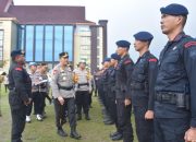 Foto Apel Kesiapsiagaan Pengamanan Pemilu 2024 di Polda Riau, Ini Pesan Kapolda Riau