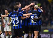 Foto Gol Arnautovic Menangkan Inter Milan atas Atletico Madrid