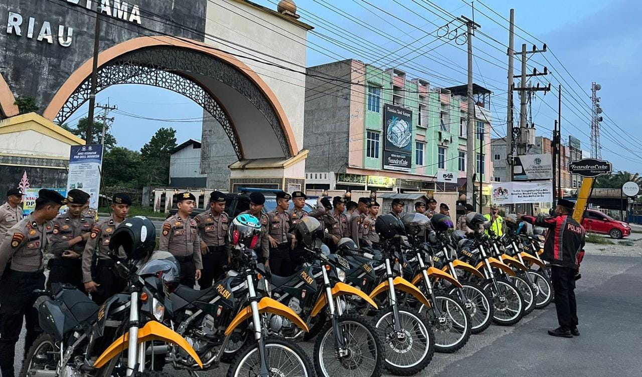 Foto Sat Samapta Gelar Razia Balap Liar demi Keamanan Ramadhan di Pekanbaru