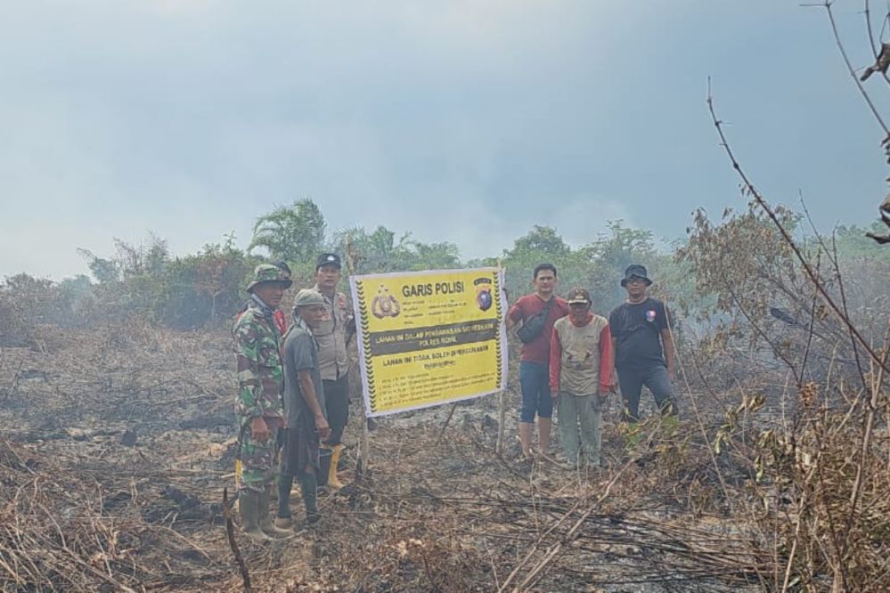 Foto Polda Riau Amankan 4 Pelaku Karhutla Selama bulan Maret