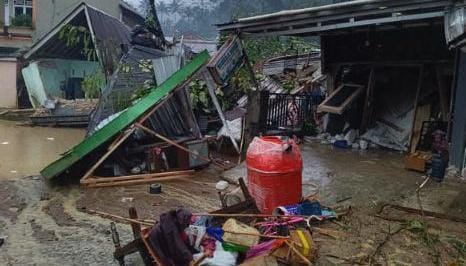 Foto Longsor di Kabupaten Pemalang, Sebabkan 133 Jiwa Mengungsi