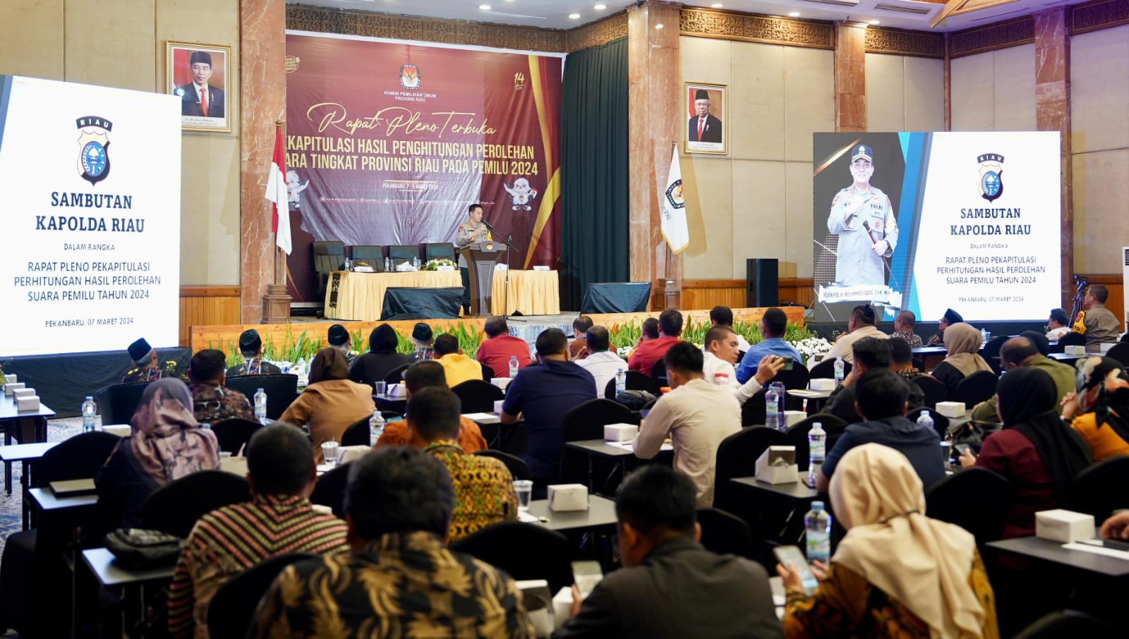 Foto Pleno KPU Riau, Polda Riau Jamin Berikan Pengamanan Maksimal