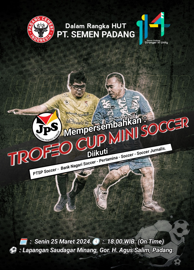 Foto 114 Tahun PTSP, JPS Persembahkan Trofeo Cup Mini Soccer