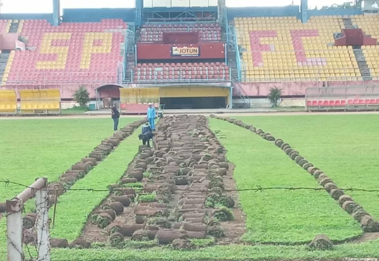 Rumput Stadion Utama GOR Agus Salim