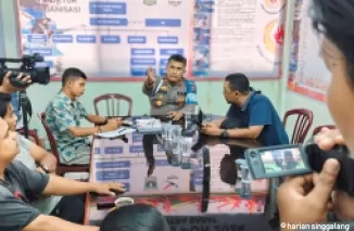 Ketua Satgas PON Sumbar Kompol Alvira memberikan keterangan kepada media terkait persiapan Kontingen Sumbar menuju PON Aceh-Sumut 2024, yang digelar September mendatang.