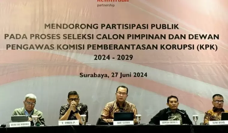 Seleksi calon pimpinan dan Dewas KPK periode 2024-2029. (Foto: suara Surabaya)