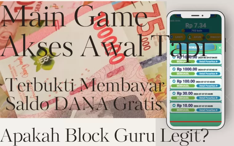 Ilustrasi Aplikasi Penghasil Uang, DANA, Block Guru (foto: Canva)