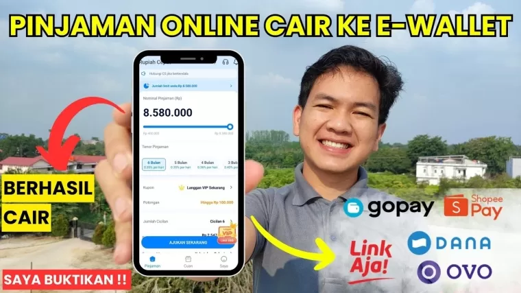 Ilustrasi pinjol cair ke e-wallet. (Foto YouTube Simon Gurning)