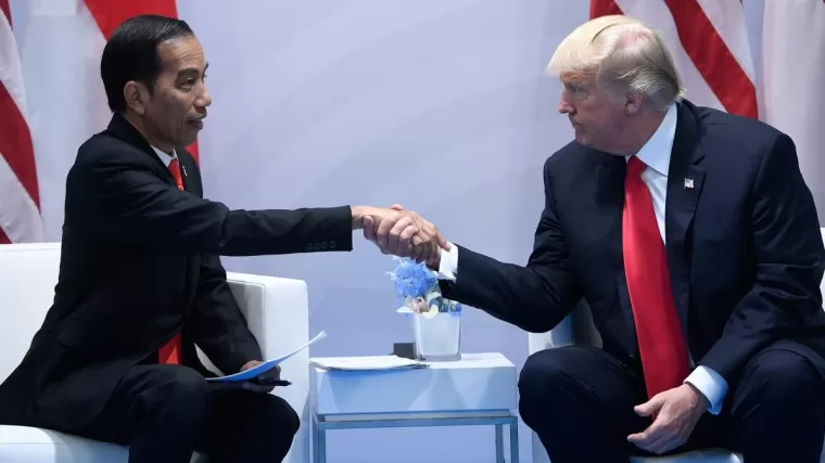 Presiden Jokowi bersama Donald Trump. (Fopto: Liputan6com)