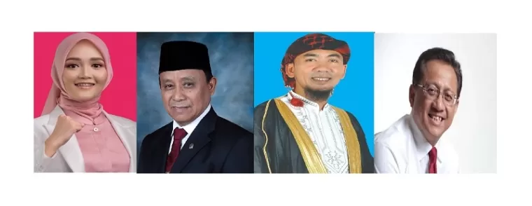 Hasil quick count SBLF MYriset, empat calon DPD dengan perolehan suara teratas sementara: Cerint, Muslim M Yatim, Jelita Donal dan Irman Gusman.