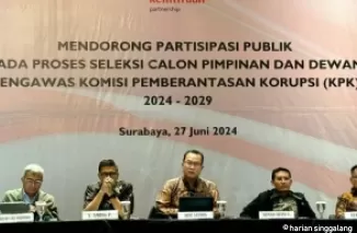 Seleksi calon pimpinan dan Dewas KPK periode 2024-2029. (Foto: suara Surabaya)