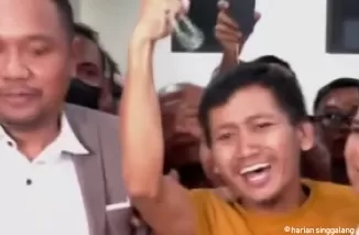 Pegi Setiawan usai bebas dari penjara. (Foto: tvOneNews)