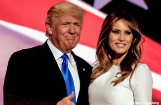 Donald Trump bersama istrinya. (Foto: Popbela.com)