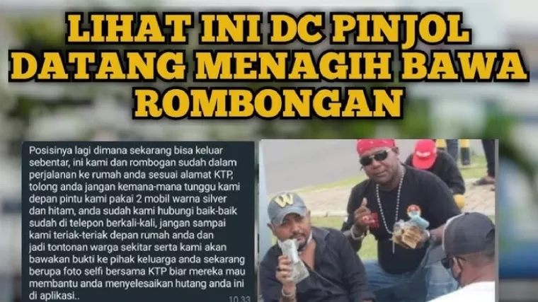 Ilustrasi penagihan DC pinjol.