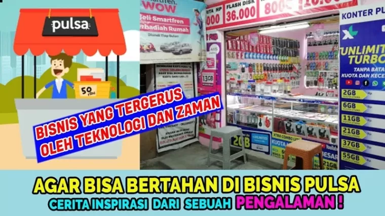 Ilustrasi tips jalankan bisnis konter pulsa 2024. (Foto: kanal Youtube Anez Ansori)