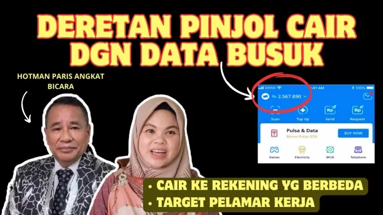 Ilustrasi pinjol cair dengan data busuk.