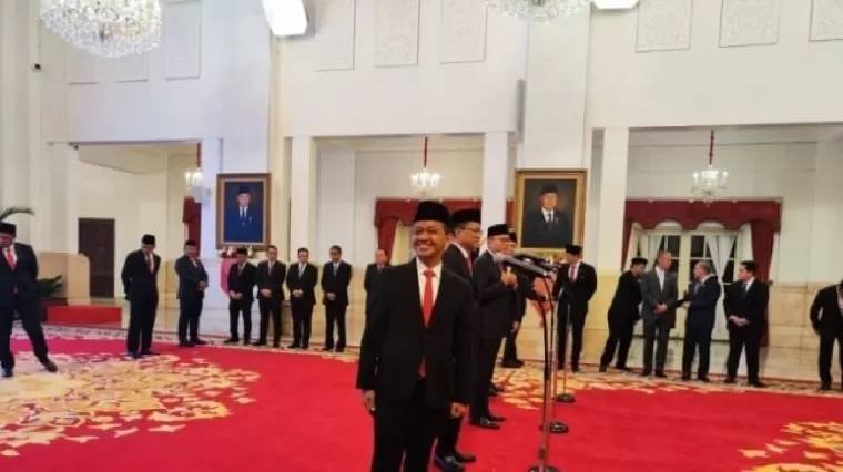 Pelantikan menteri oleh Presiden Jokowi. (Foto: Suara.com)