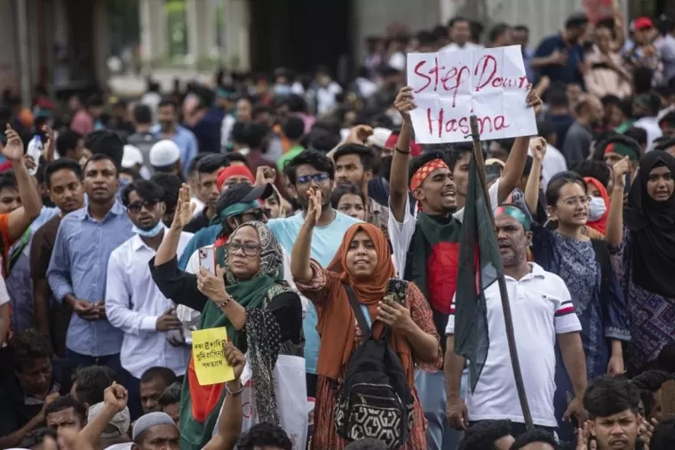 Kerusuhan yang terjadi di Bangladesh. (Foto: Okezone.com)