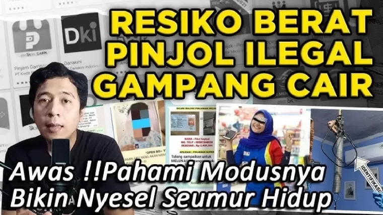 Ilustrasi galbay pinjol ilegal.