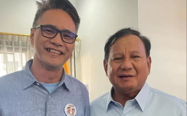 Ketum DPP Gigih Brani 08 Andre Opa Sumual bersama Prabowo Subianto