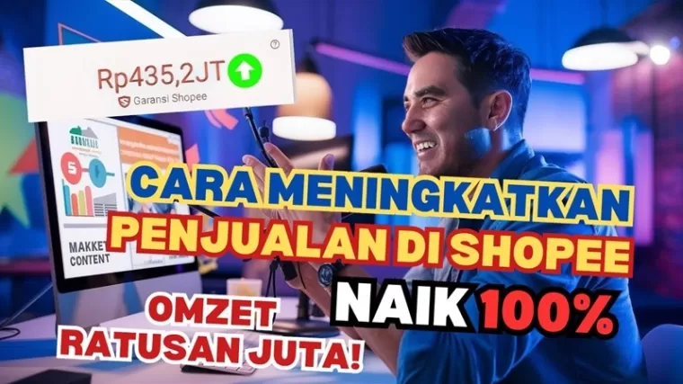 Ilustrasi tips bisnis jualan di Shopee. (Foto: Canva/kanal Youtube)