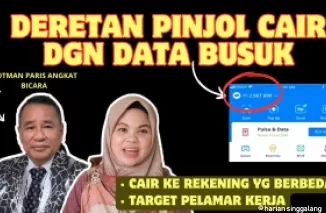 Ilustrasi pinjol cair dengan data busuk.