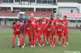 STARTING XI- Inilah starting XI skuad Semen Padang FC kala kontra tim PON Sumbar, Minggu (4/8/2024) siang di Stadion Utama Sumbar. (dede amri)