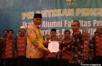 Kata Ketua Dewan Pengurus Pusat (DPP) Ikatan Alumni (IKA) Universitas Andalas (Unand), Mahyeldi Ansarullah saat  melantik kepengurusan baru IKA Fakultas Pertanian Unand Jambi, Rabu (14/8/2024). Ist