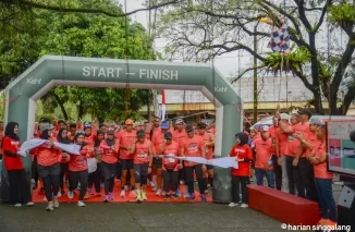 Peserta Semen Padang Fun Run 2024, pada Minggu (11/8) pagi diikuti sekitar 400 orang peserta.Ist