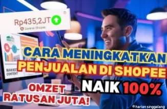 Ilustrasi tips bisnis jualan di Shopee. (Foto: Canva/kanal Youtube)