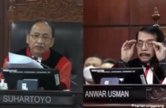 Kolase Suhartoyo dan Anwar Usman. (Foto: Tribunnews)