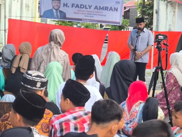 50 Anak Yatim Binaan Yayasan Amal Salih Doakan Fadly Amran Jadi Wako Padang