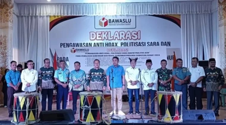 Bawaslu Sumbar Deklarasi Pengawasan Anti Hoax