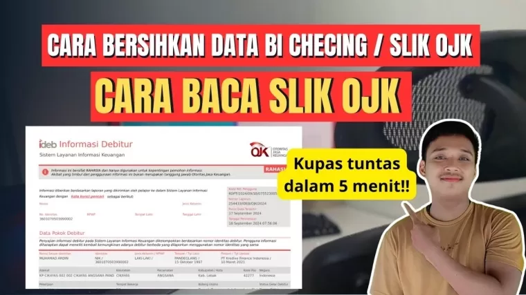 Ilustrasi membersihkan Slik OJK.