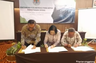 Dorong Petani Tanam Kaliandra, PT Semen Padang Lakukan PKS dengan KPH KM Sialangan