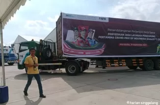 Logistik pembalap. (antara)