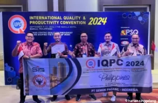 Tim inovasi PT Semen Padang, Mystaco, berhasil meraih penghargaan Excellent di ajang International Quality & Productivity Convention (IQPC) di Filipina pada 7-12 September 2024.Ist