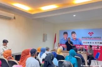 Relawan AMIN dan Prabowo bersatu menangkan Mahyeldi-Vasko. (ist)