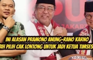 Pramono-Rano pilih Cak Lontong jadi Ketua Timses. (Foto: YouTube Tribun)