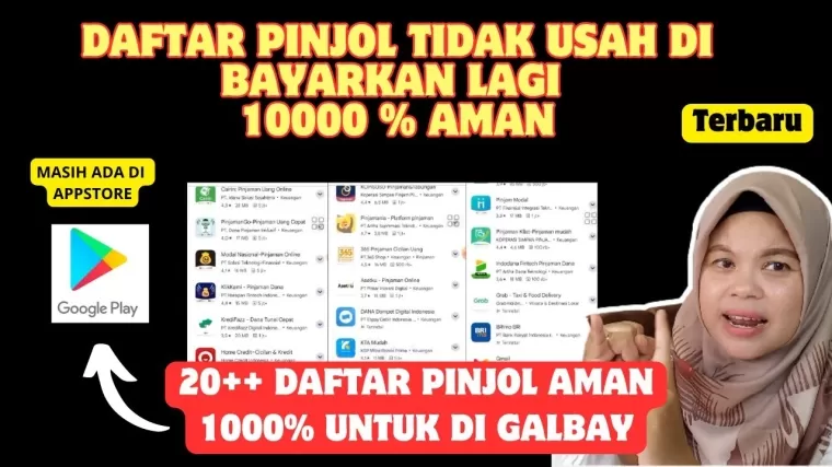 Ilustrasi daftar pinjol.