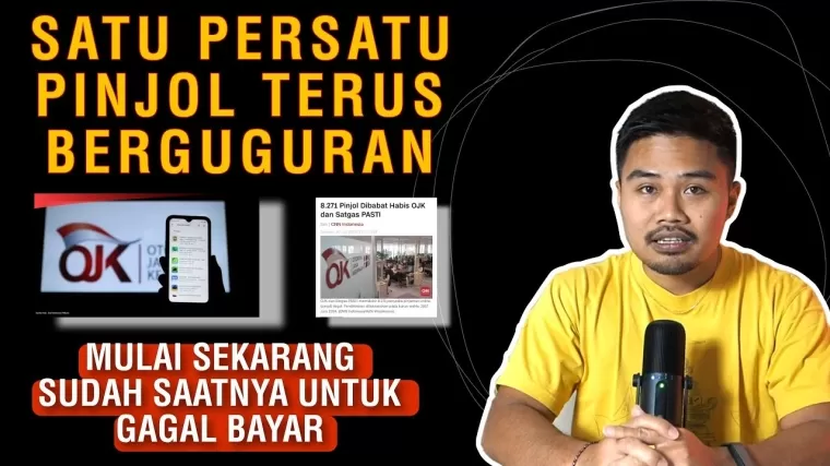 Ilustrasi pinjol berguguran.