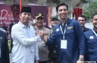 Deri Asta-Desni Seswinari dan Riyanda Putra-Jeffry Hibatullah, Paslon Walikota yang akan ikut debat calon di Pilkada Sawahlunto 2024.(armadison)