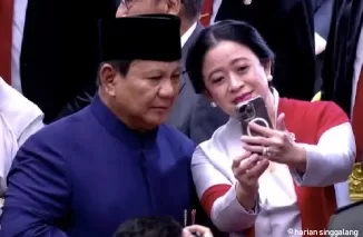 Puan Maharani bersama Prabowo Subianto. (Foto: detikcom)