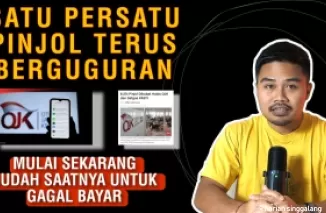 Ilustrasi pinjol berguguran.