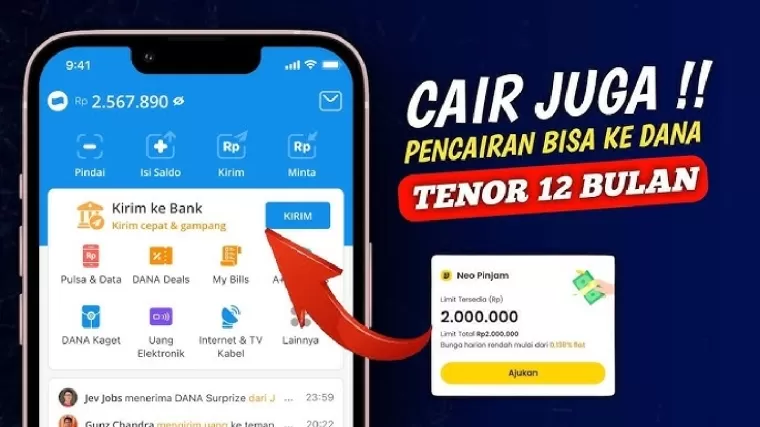 Ilustrasi pinjol cair ke DANA. (FOTO: YouTube)