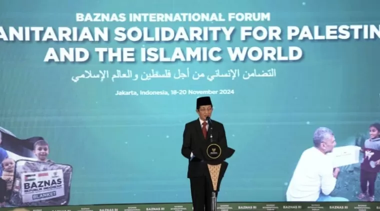 Perkuat Solidaritas Kemanusiaan Palestina, Menag RI Buka BAZNAS International Forum 2024